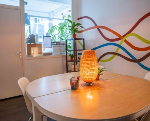 Coworking Gare de Nantes, photo d'une salle de réunion pour 4 personnes.